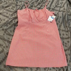 Red and White checkered mini dress - Sz XL